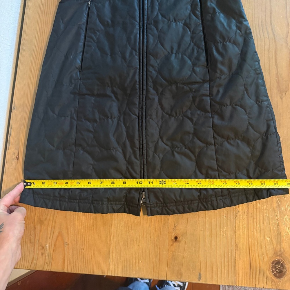 Patagonia Mor Coat Quilted Insulated Full Length Jacket Black Lining XS 28496 - Picture 6 of 11